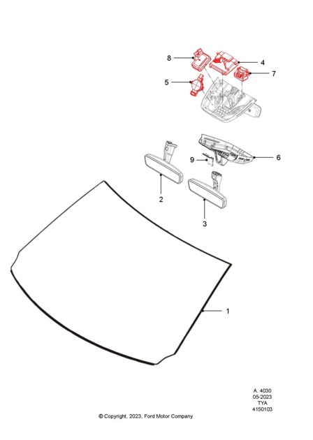 PARABRISAS CRISTAL DELANTERO. PLANO REF#1