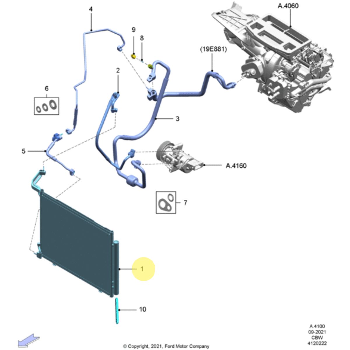 CONDENSADOR DE AIRE ACONDICIONADO. PLANO REF#1
