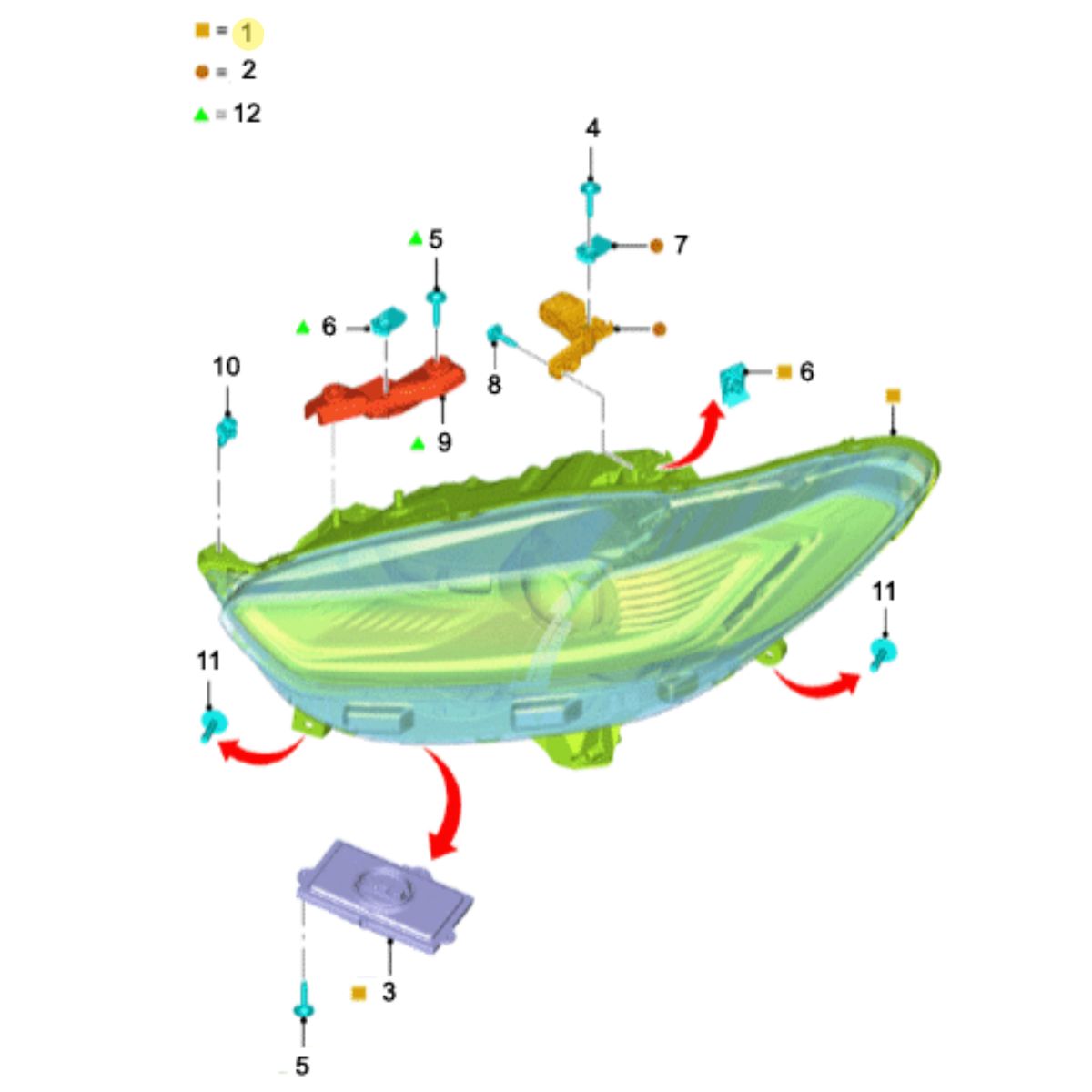 FARO DELANTERO LED LADO IZQUIERDO. PLANO REF#1