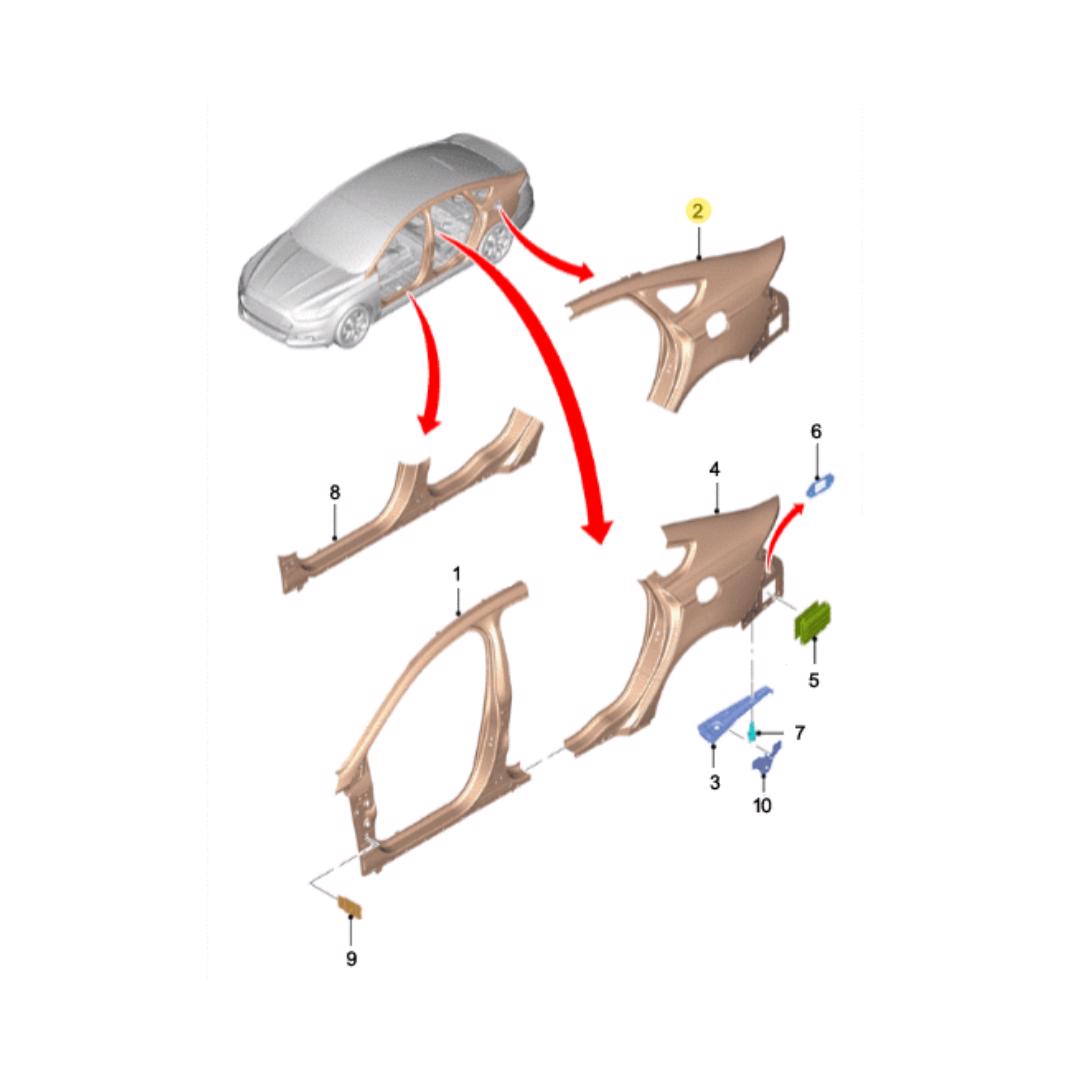 PANEL LATERAL TRASERO DERECHO. PLANO REF#2