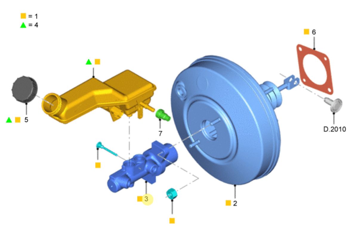 CILINDRO MAESTRO DE FRENO. PLANO REF#3