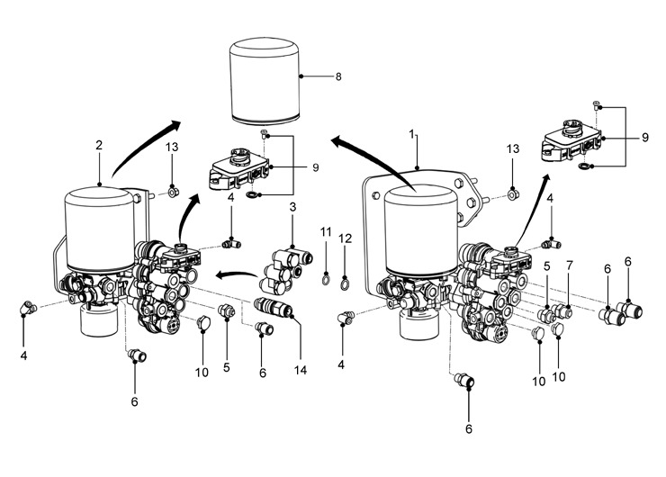 UNIDAD TRATAMIENTO DE AIRE DE FRENO. PLANO REF#2