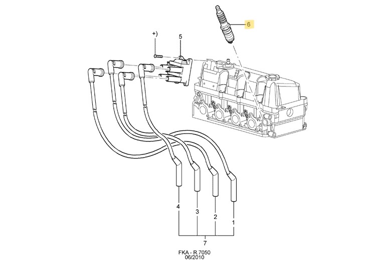 BUJIA DE IGNICION. PLANO REF#6