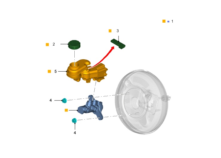 BOMBA FRENO CON RESERVORIO. PLANO REF#1