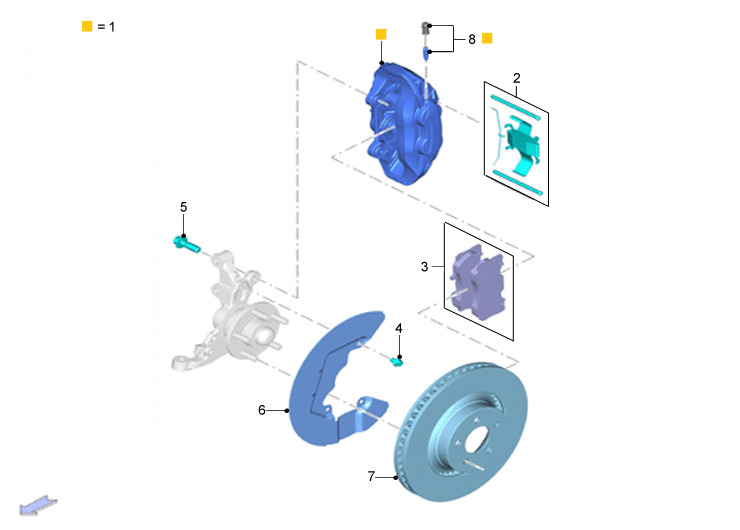 PASTILLA DE FRENO DELANTERO. PLANO REF#3