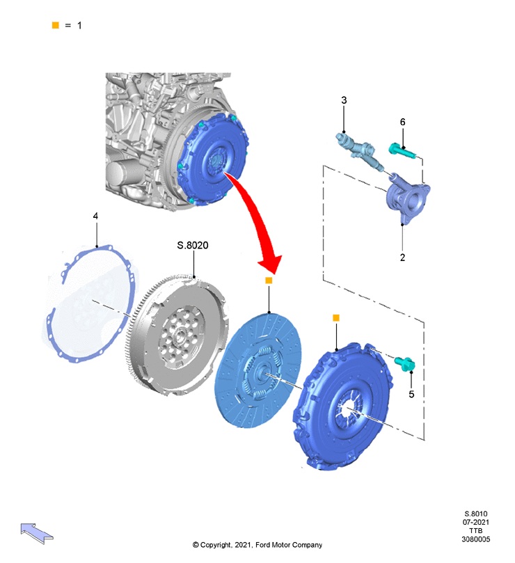 CILINDRO DE DESEMBRAGUE CENTRAL. PLANO REF#2