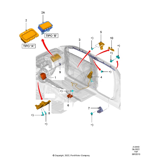AIR-BAG INFERIOR CONDUCTOR (RODILLA). PLANO REF#8