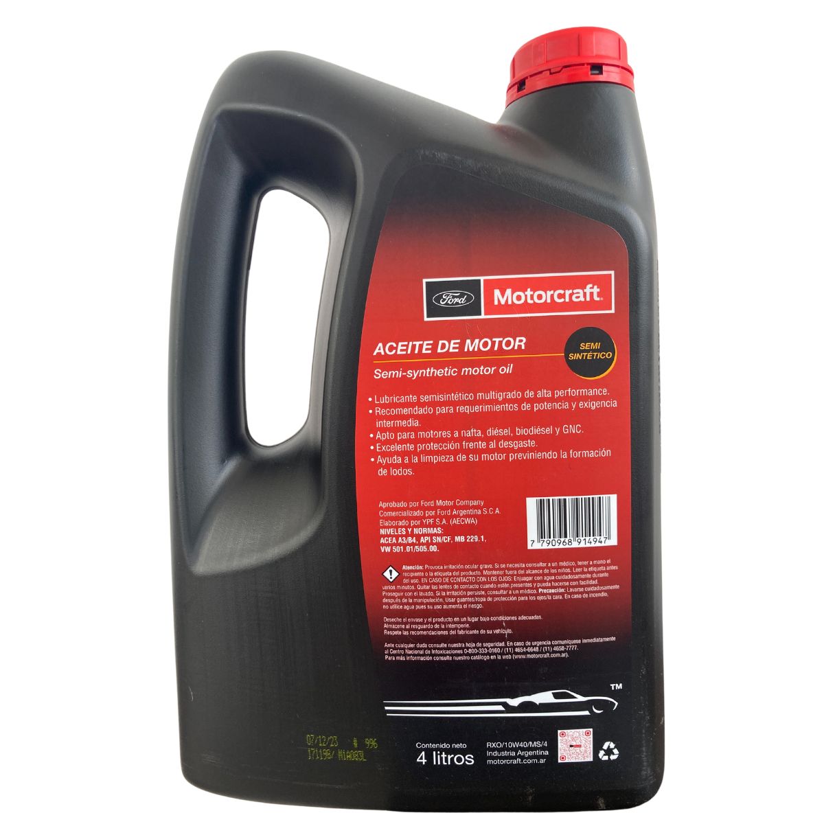 ACEITE SEMISINTETICO 10W40 X 4 LTS (MOTORCRAFT), , large image number 1