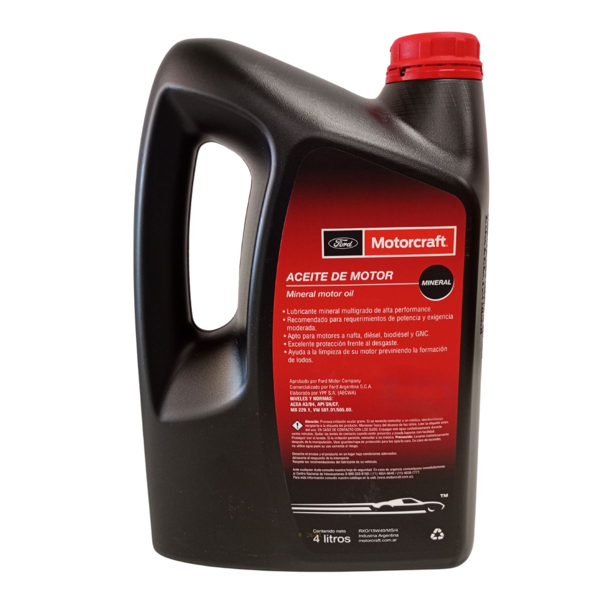 ACEITE MINERAL 15W40 X 4 LTS (MOTORCRAFT), , large image number 1