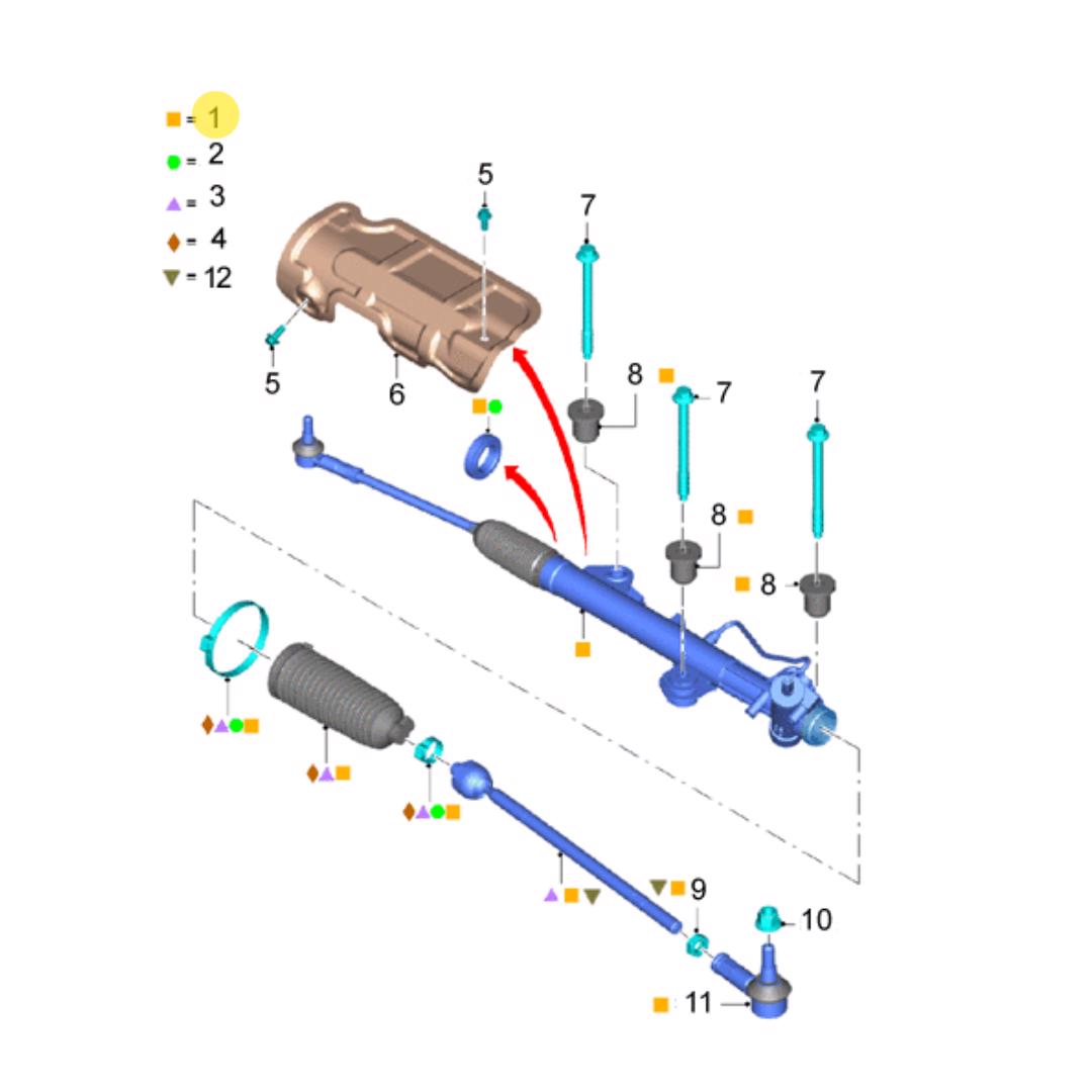 CAJA DIRECCION HIDRAULICA. PLANO REF#1