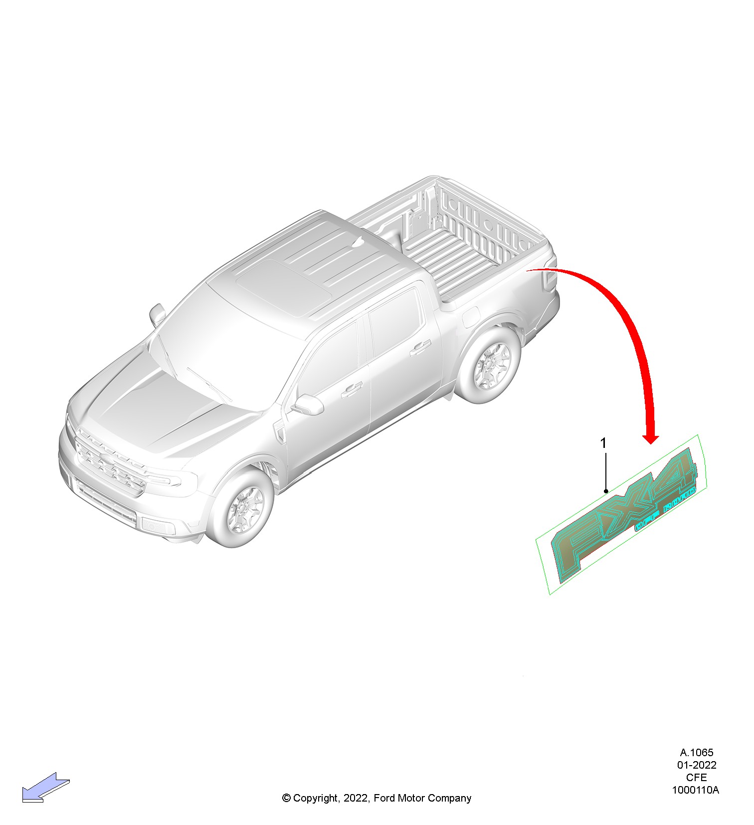 EMBLEMA FX4 LATERAL DE CAJA