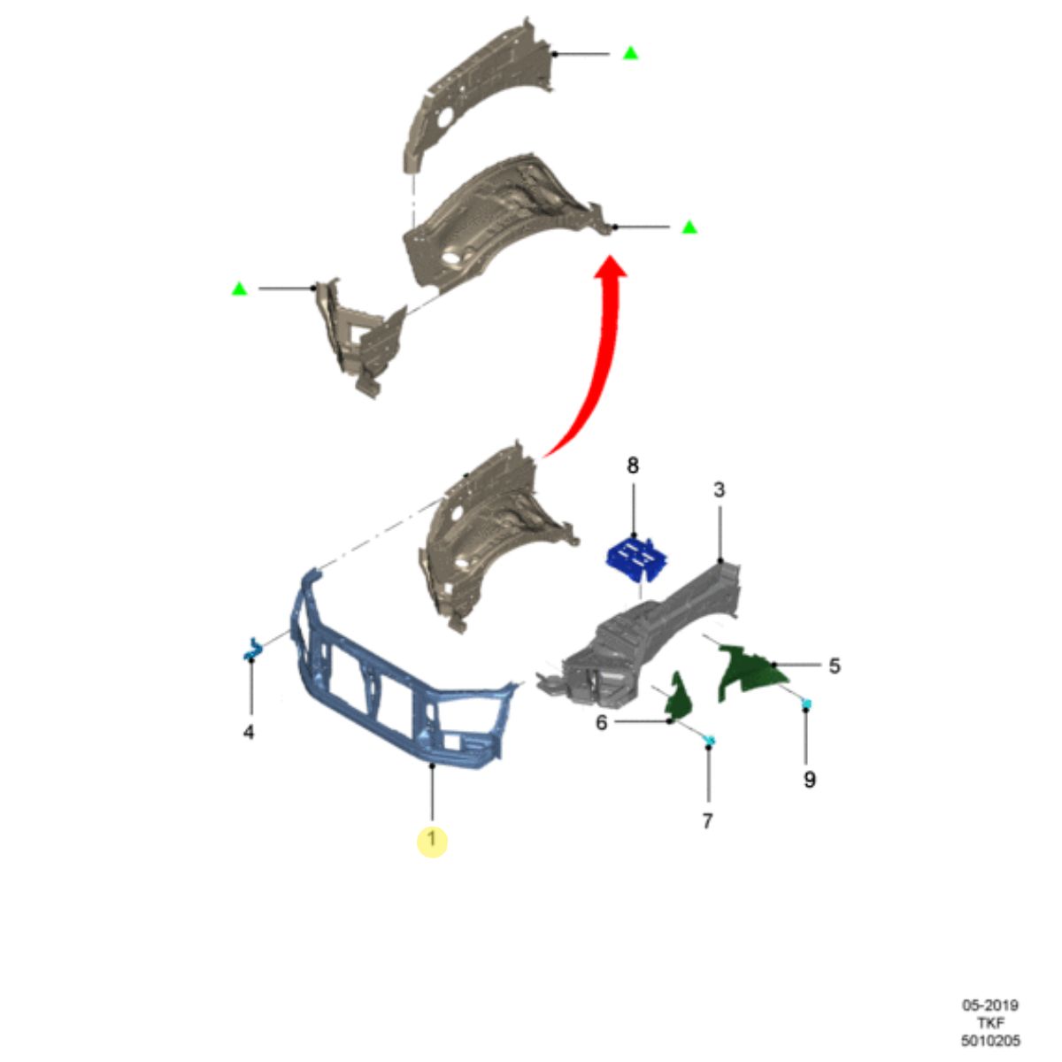 SOPORTE SUPERIOR RADIADOR. PLANO REF#1