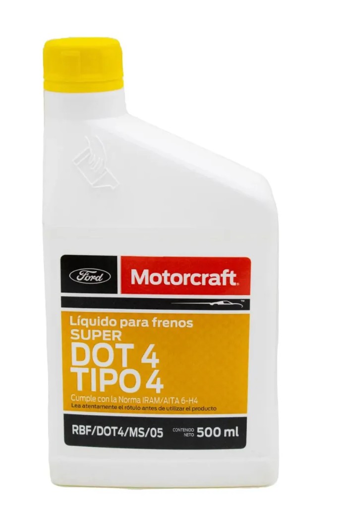 LIQUIDO DE FRENOS SUPER DOT 4 TIPO 4 X 500 ML (MOTORCRAFT)