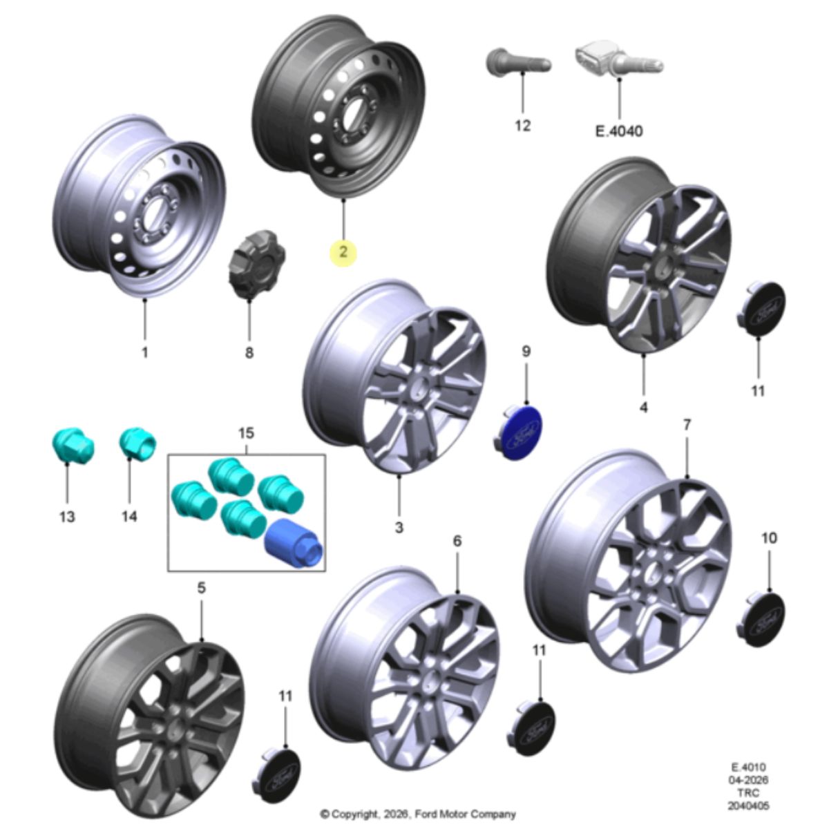 LLANTA DE&nbsp;ACERO 7.0J X 16" - NEGRA. , , large image number 1