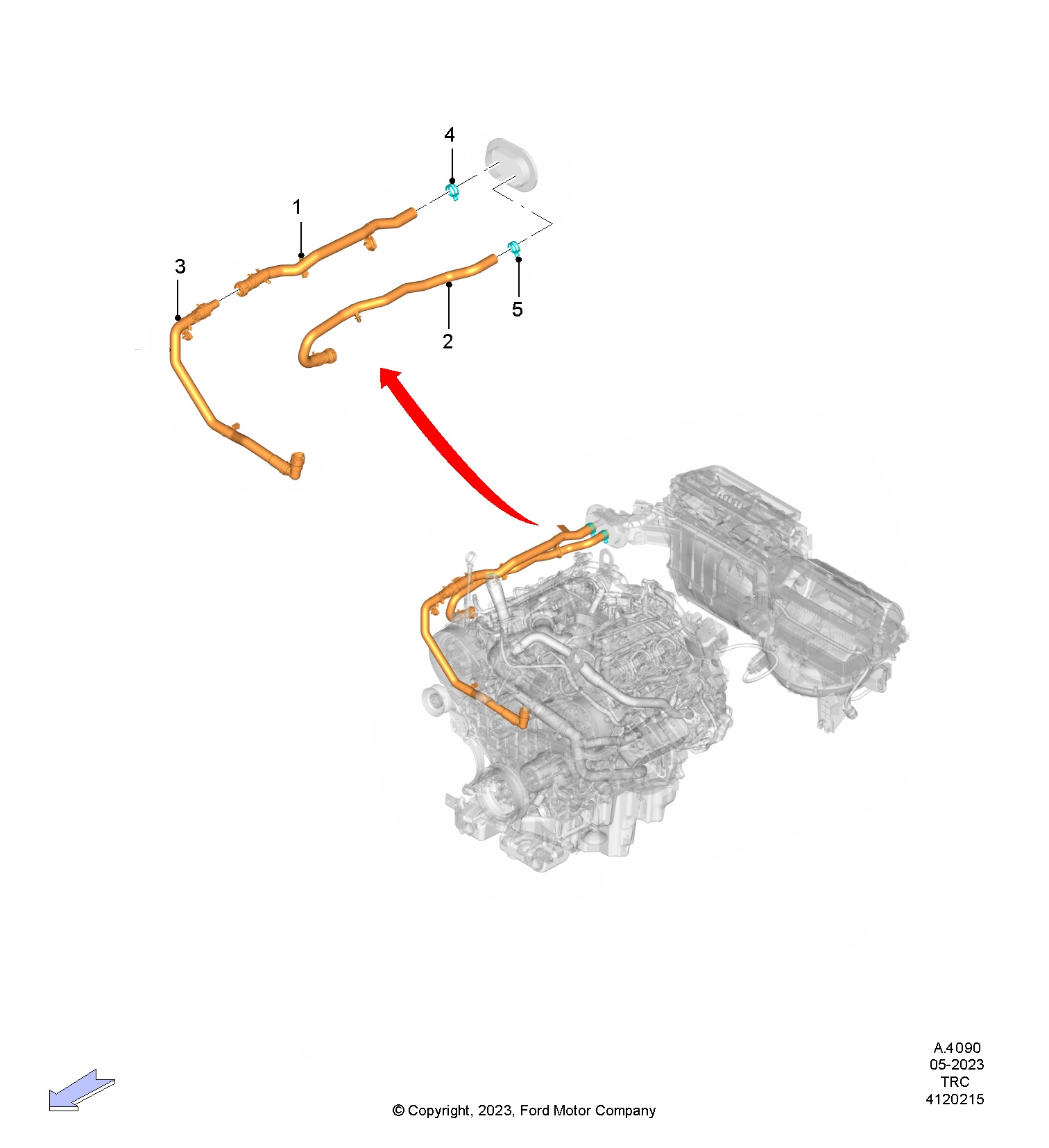 MANGUERA DE CALEFACTOR. PLANO REF#1