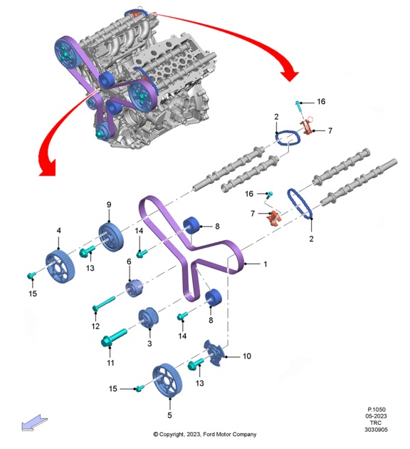 CUBO DE POLEA - LADO DERECHO. PLANO REF#09