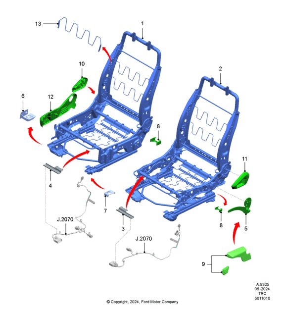 ESTRUCT COMPLETA ASIENTO DELANTERO. BASE Y RESPALDO. PLANO REF#1