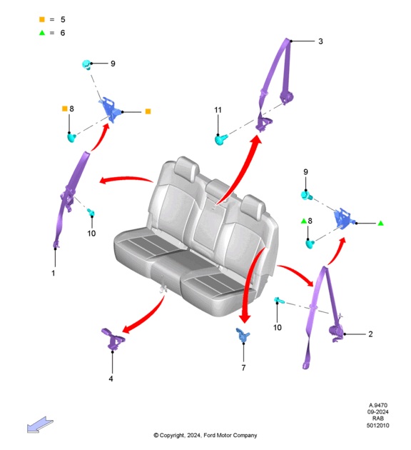 CINTURON DE SEGURIDAD. PLANO REF#03