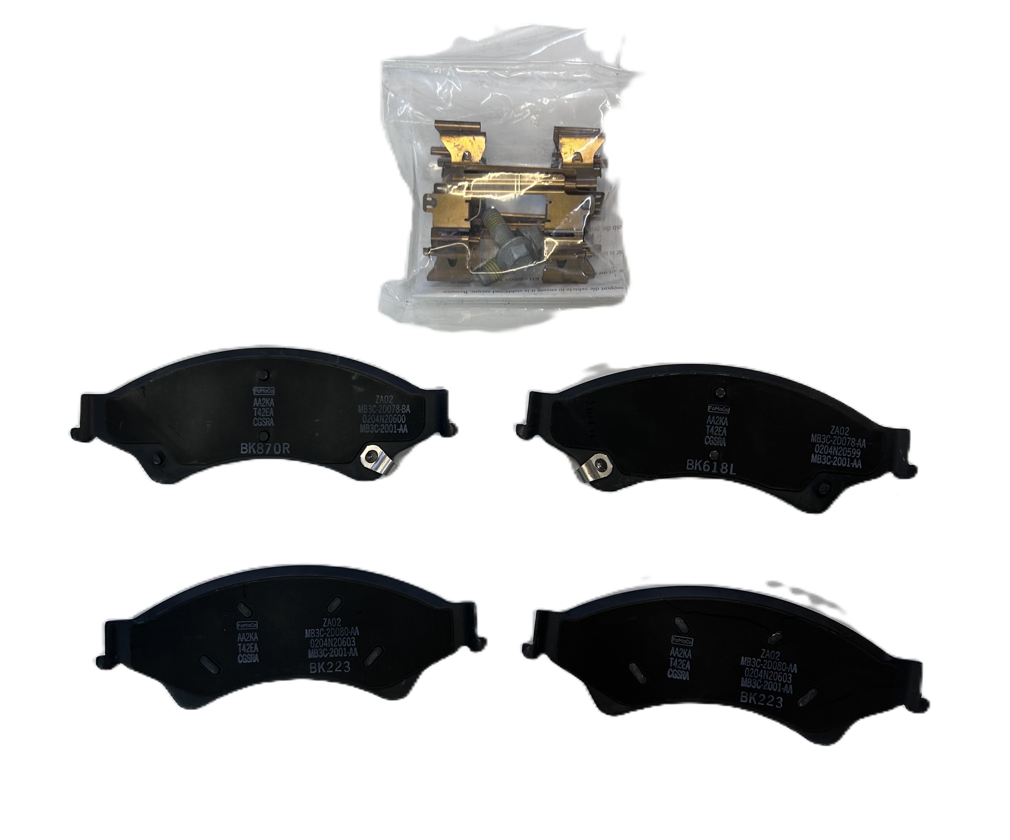 JUEGO DE 4 PASTILLAS DE FRENO DELANTERO, , large image number 2