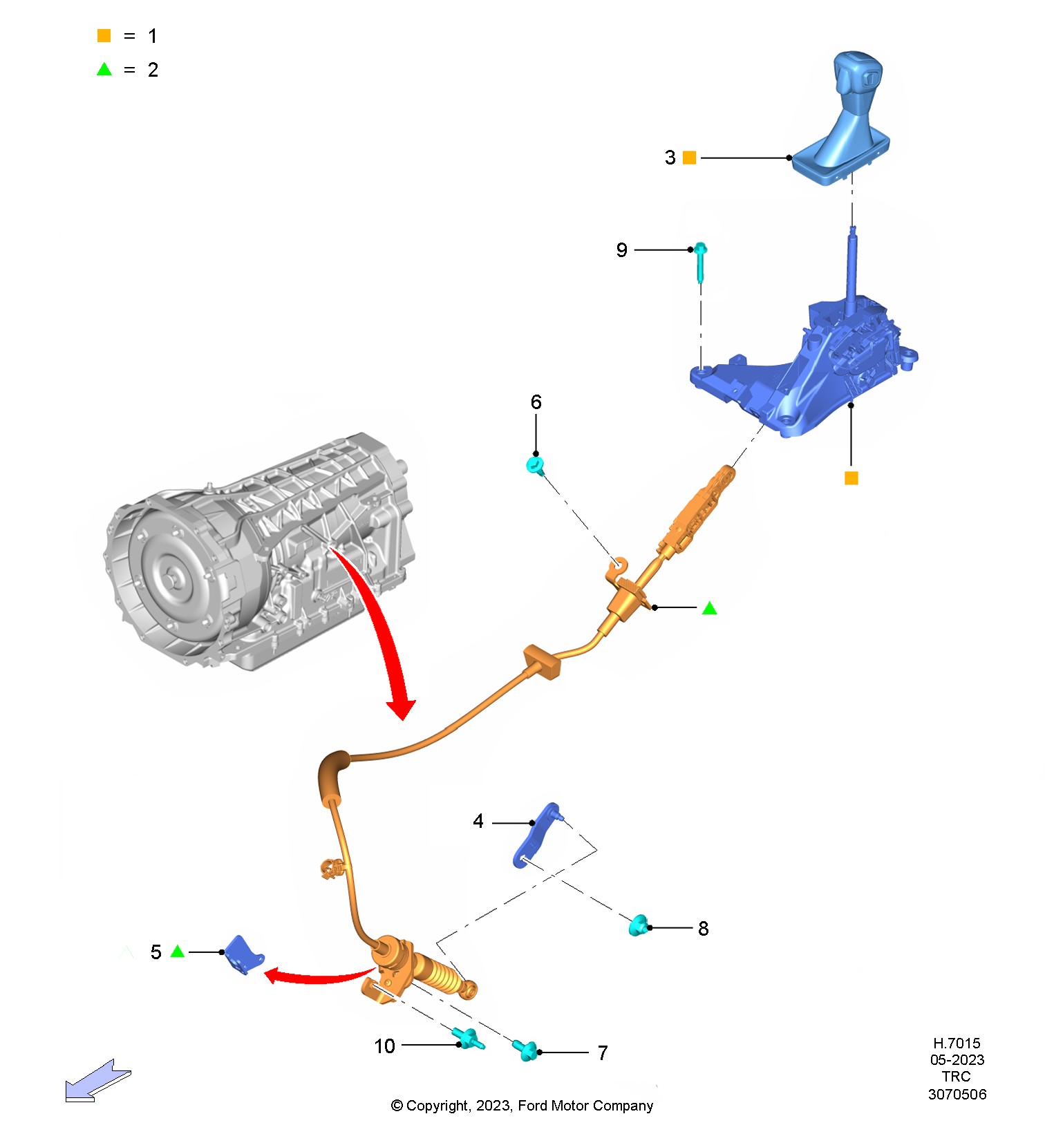 POMO Y BOCHA&nbsp;DE PALANCA&nbsp;DE CAMBIOS AUTOMATICA. PLANO REF#03, , large image number 0